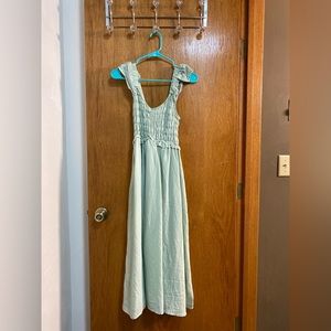 Flowy pastel green sun dress